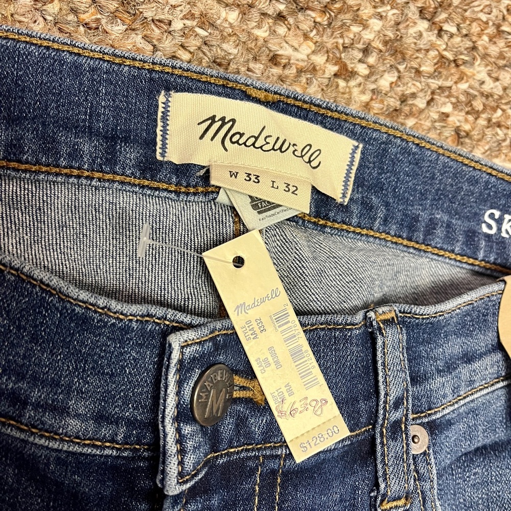 Madewell skinny jeans 33/32 new with tags